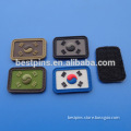 colorful korea country flag 3D rubber patch, love korea flag clothes logo badge